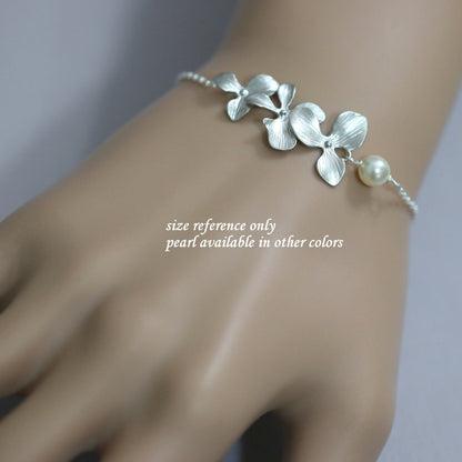 cascade orchid and pearl bracelet size reference