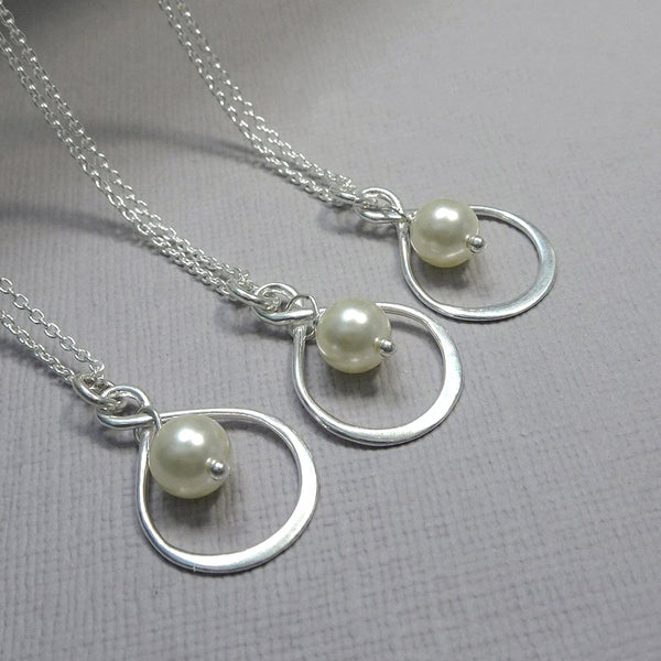 infinity and ivory pearl necklace