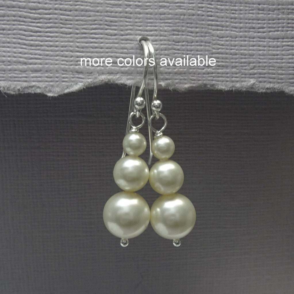 ivory pearl earrings